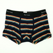 Boxer rayé fond bleu