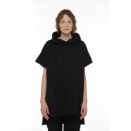 Sweat print dos capuche noir- isabel benenato-femme-DJ02PS19-boutique-strasbourg-france-online