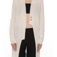 Manteau maille fine long assymétrique blanc-DK33s19 02-femme-isabel benenato-boutique-france-strasbourg-online