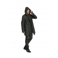Parka_bi_matière_capuche_vert_rock_M2640 mode-rock_masnada_homme_boutique_vêtement_shop_online_strasbourg_france_store